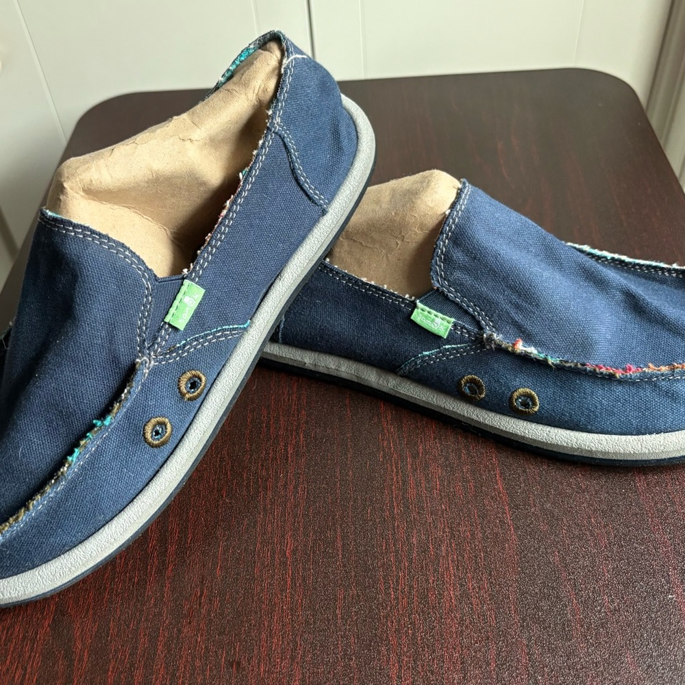 Sanuk Women's Espadrilles - Navy Blue - Picture 2 of 7